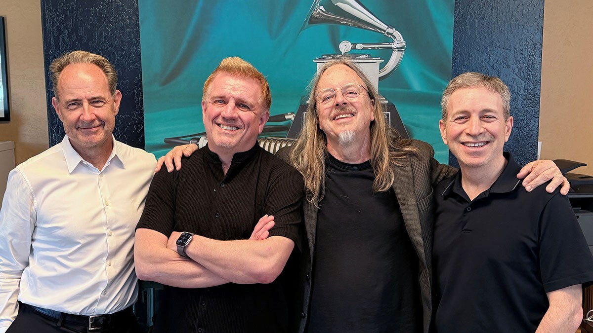 Joe Covey, Dave Hetrick, Matthew Davidge and Adam Pelzman at Royer Labs
