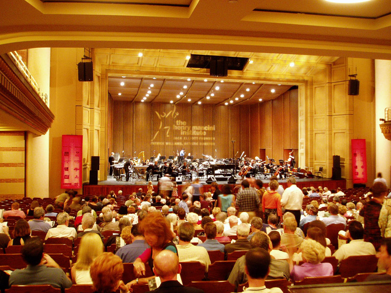 Second view from the same concert showing the Royer ribbon mics on stage