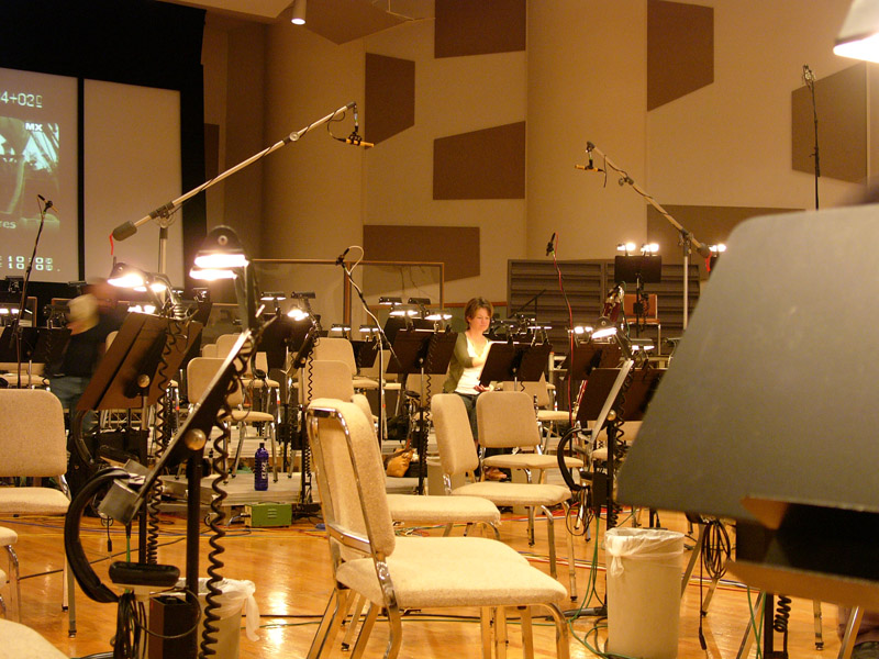 Two R-122V ribbon mics as overheads on the woodwind section